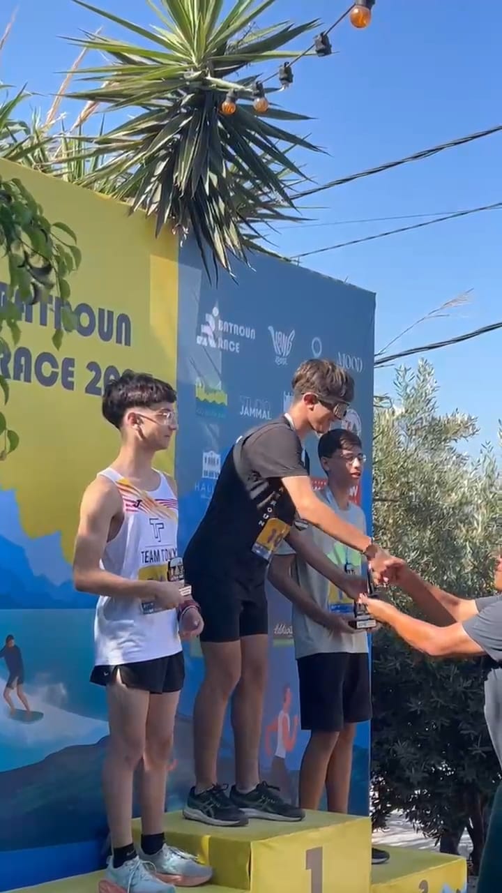Boys 14–16 podium winners, Batroun Race 2025