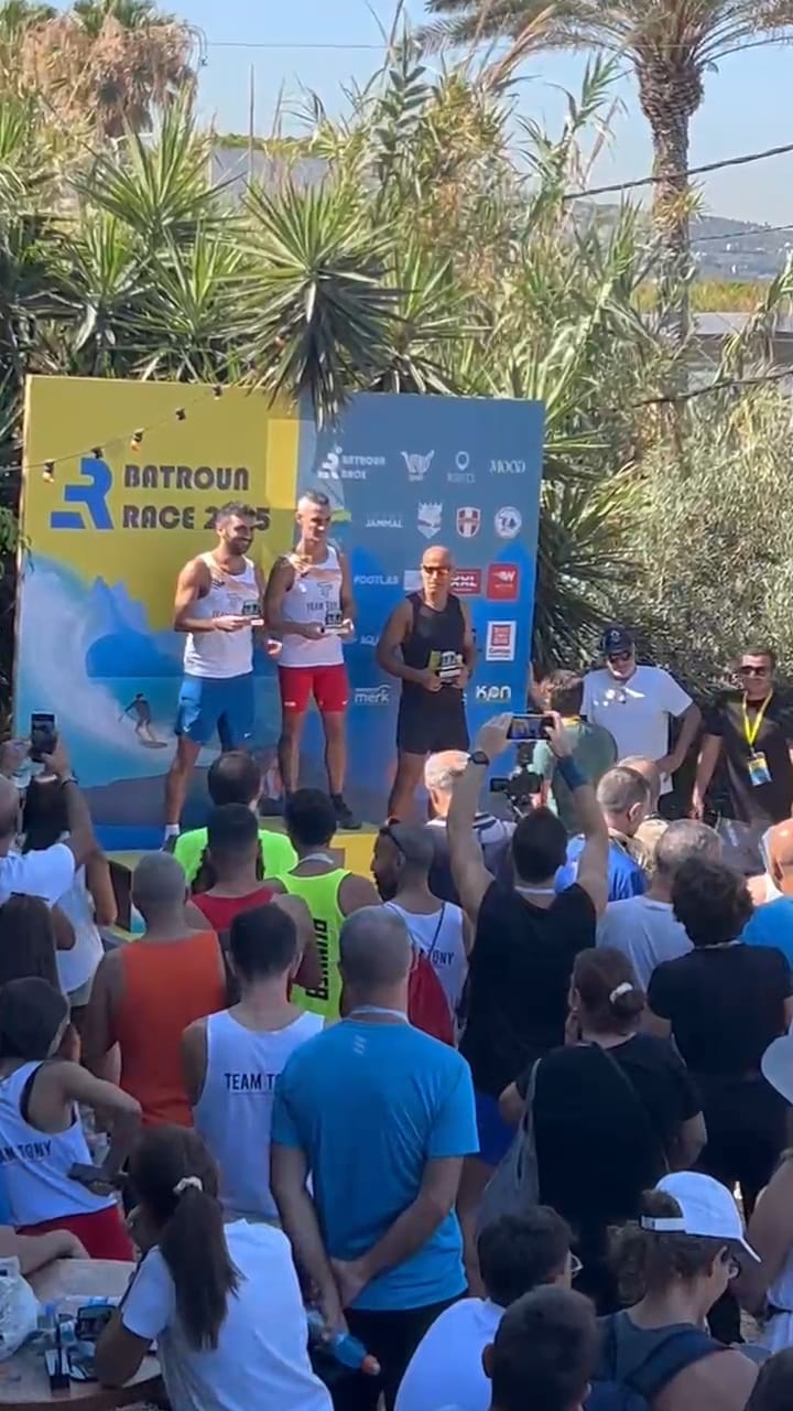 Men 40–44 podium winners, Batroun Race 2025