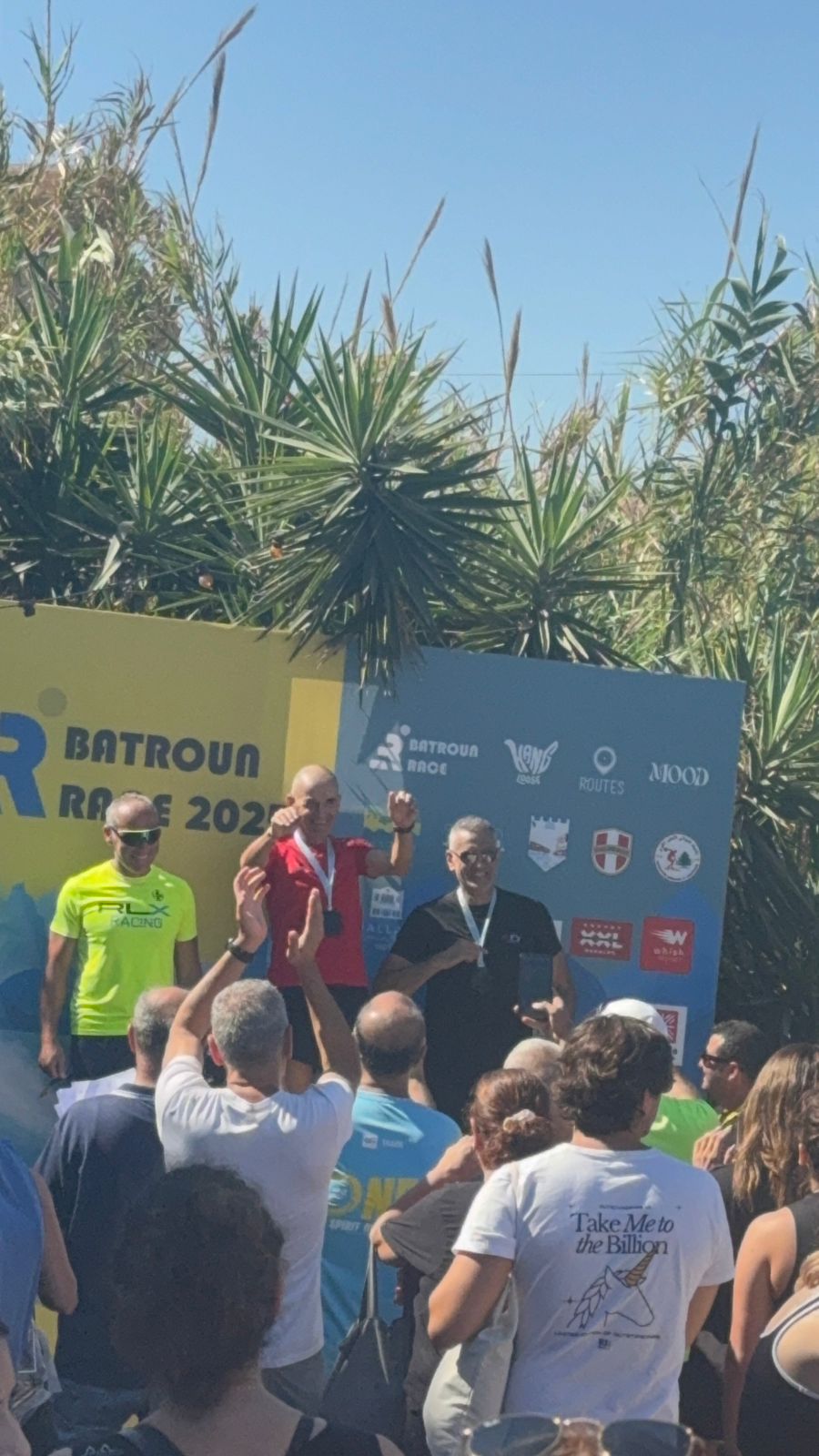 Men 55–59 podium winners, Batroun Race 2025