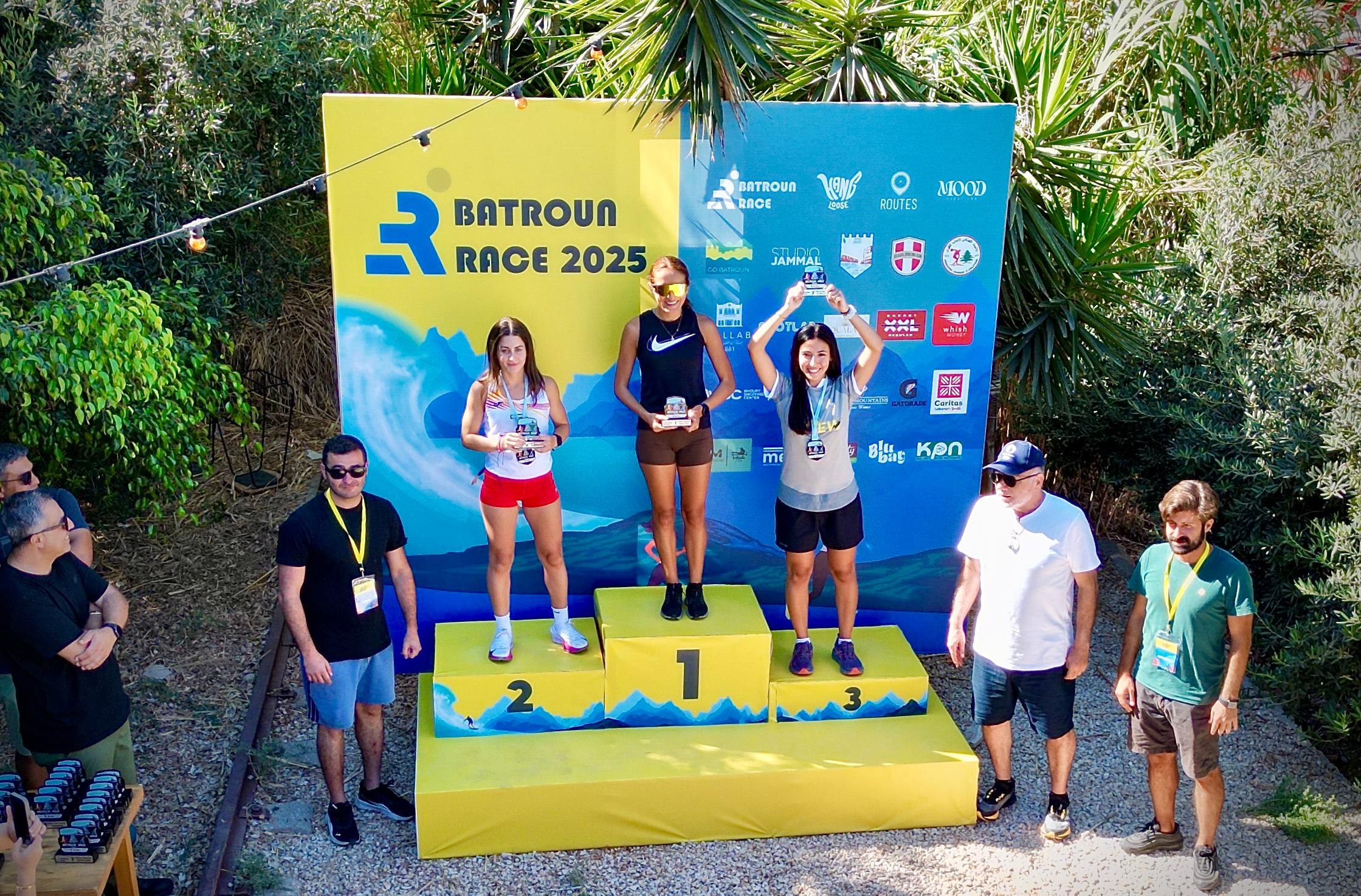 Women 20–34 podium winners, Batroun Race 2025